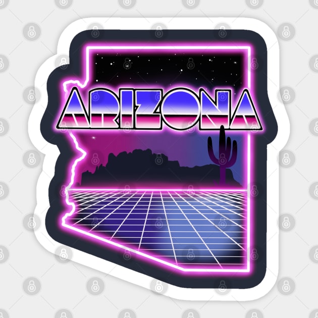 Arizona (80s Retro Style) Sticker by TommyVision